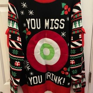 Tipsy Elves Ugly Christmas Sweater You Miss You Drink